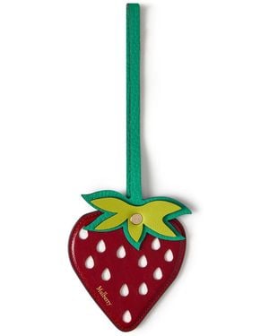 Mulberry Strawberry Bag Charm - White