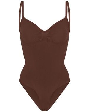 Skims Seamless Sculpt Brief Bodysuit - Brown
