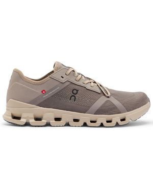 On Shoes Cloud X 4 Ad Panelled Mesh-Knit Trainers - Brown