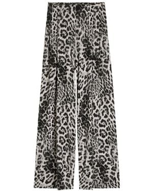 Norma Kamali Pleat-Print Stretch-Jersey Pants - Multicolor