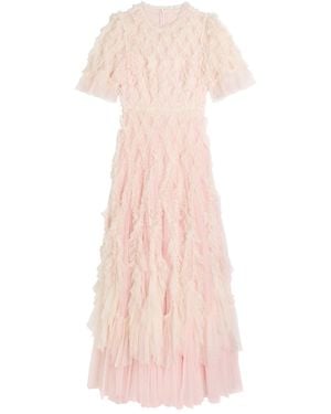 Needle & Thread Rosella Ruffled Tulle Gown - Pink