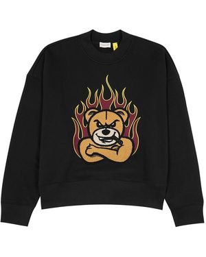 Moncler Genius 8 Moncler Palm Angels Logo Cotton Sweatshirt - Black