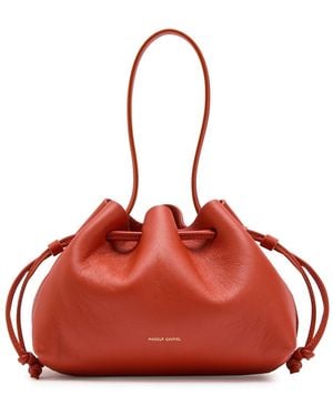 Mansur Gavriel Drawstring Leather Pouch - Red