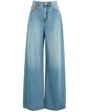 Zimmermann Crush Wide-Leg Jeans - Blue