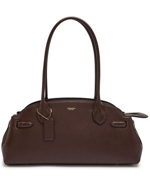COACH Empire 34 Leather Shoulder Bag - Brown