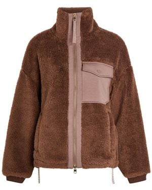 Varley Lowell Panelled Fleece Jacket - Brown
