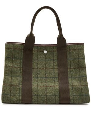 Rue de Verneuil Traversée M Hunting Tweed Tote Bag - Green