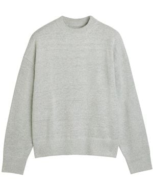 MKI Miyuki-Zoku Logo-Embroidered Brushed Knit Jumper - Grey
