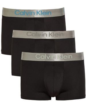Calvin Klein Brushed Stretch-Microfibre Trunks - Black