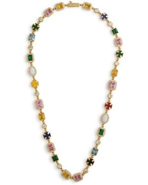 CERNUCCI Multi Gemstone Motif Necklace - Metallic