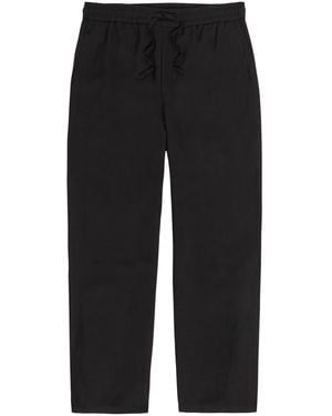 Ami Paris Wide-Leg Woven Pants - Black