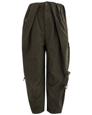 Loewe Balloon Cotton Cargo Pants Uk8 - Green