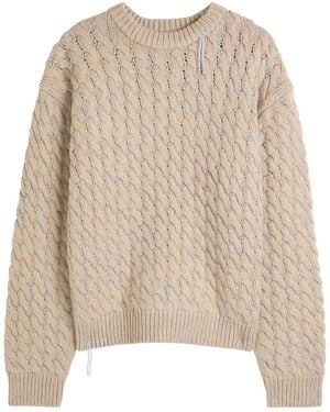 Axel Arigato Nolan Cable-Knit Wool-Blend Jumper - Natural