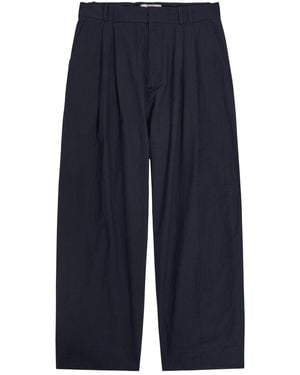 Studio Nicholson Typewriter Straight-Leg Cotton-Poplin Pants - Blue