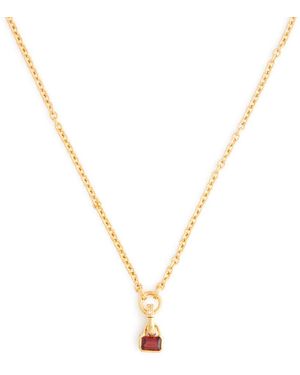 V By Laura Vann Garnet 18kt Gold-plated Necklace - Metallic