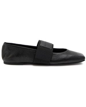 Givenchy Logo-Appliquéd Leather Ballet Flats - Black