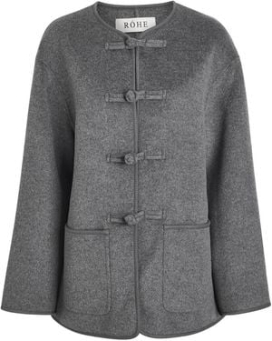 Rohe Mandarin Wool And Cashmere-Blend Jacket - Gray