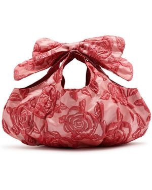 Sister Jane Grace Cloqué Top Handle Bag - Red