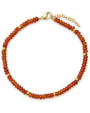 Eliou Aureo Beaded 18Kt-Plated Necklace - White