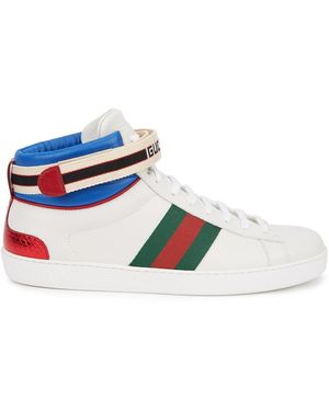 Gucci Ace Stripe High-top Trainer - White