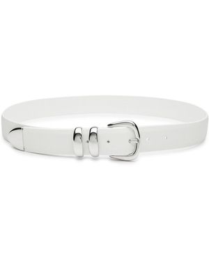 Anderson's Grained Leather Belt - White