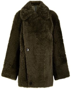 Petar Petrov Wild Is The Wind Shearling Coat - Green