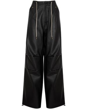 DARKPARK Daisy Wide-leg Leather Trousers - Black