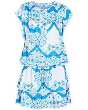 Melissa Odabash Lenni Printed Woven Cover-Up - Blue