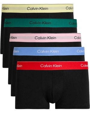 Calvin Klein Stretch-Cotton Low-Rise Trunks - Black
