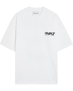 MKI Miyuki-Zoku Stack Printed Cotton T-Shirt - White