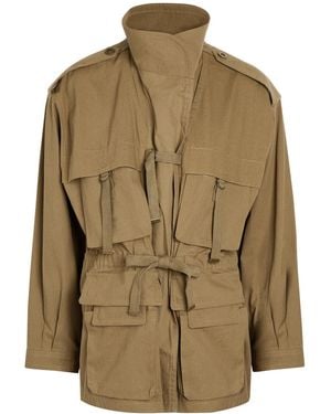 Isabel Marant Beriza Drawstring Canvas Jacket - Green