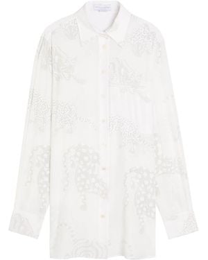 Stella McCartney Wild Cat Silk Shirt - White