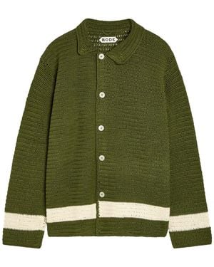 Bode Marsh Crotchet-Cotton Shirt - Green
