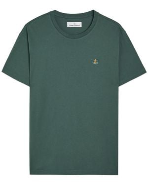 Vivienne Westwood Classic Logo-Embroidered Cotton T-Shirt - Green
