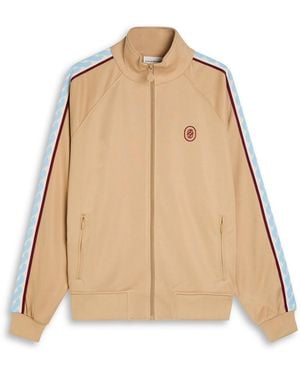 Drole de Monsieur Le Veste Survetement Satin-Jersey Track Jacket - Natural