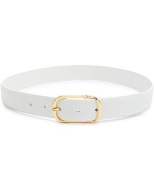 Anderson's Grained Leather Belt - White