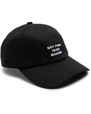 Drole de Monsieur Nfpm Embroidered Cotton Cap - Black