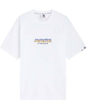Aape Japan Logo-Print Cotton T-Shirt - White
