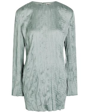 STAUD Kona Plissé Mini Dress - Blue