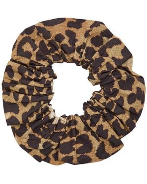 Ganni Print Nylon-Blend Scrunchie - Natural