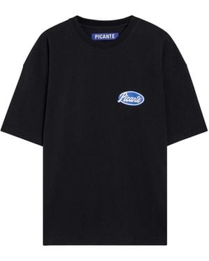Picante Sienna Logo-Print Cotton T-Shirt - Black