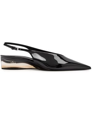 Alaïa 30 Patent Leather Slingback Pumps - Black