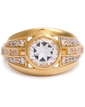 V By Laura Vann 18Kt Vermeil Ring - White