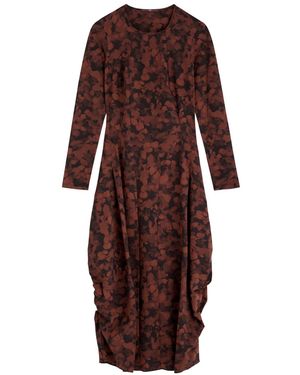 High At-Length Printed Stretch-Jersey Midi Dress - Purple