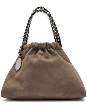 Stella McCartney Falabella Mini Drawstring Faux Suede Bag - Brown