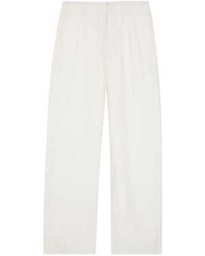 Lemaire Creased Satin Trousers - White