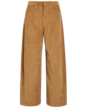 Maria McManus Barrel-Leg Corduroy Jeans - Natural