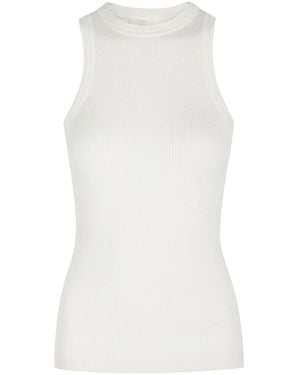 Lisa Yang Amaya Ribbed Cotton And Cashmere-Blend Tank Top - White