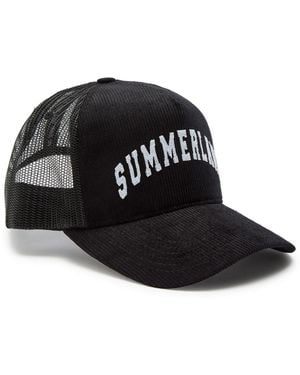 NAHMIAS Summerland Corduroy And Mesh Cap - Black