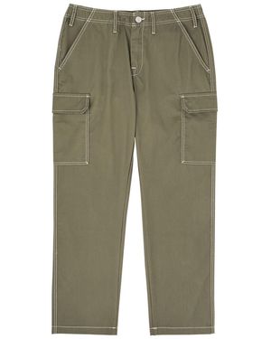 TRUE RELIGION Straight-Leg Twill Cargo Trousers - Green